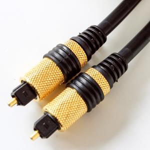 Toslink Digital Audio Optical Fiber Cable PVC Plated Golden Shell Metal Socket Yellow For Home Theatre  CD TV