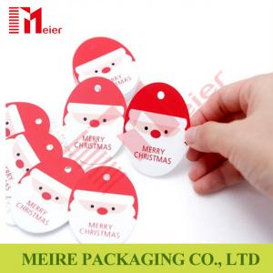 Oval Christmas Santa Claus Paper Cards cheap Price Label Tags for cake decoration