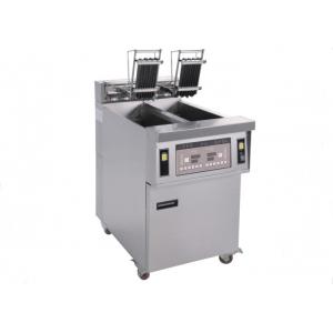 China 13*2L Electric 2-Tank Fryer / Commercial Kitchen Equipments With Oil Filter System supplier