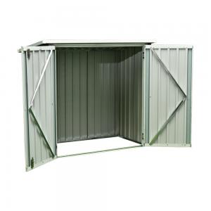 China 3x5ft Small Metal Garden Sheds , Outside Metal Storage Cabinet 25KG Double Hinged Door supplier