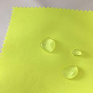 China Polyester Fluorescent Reflective Water Risistance PU Membrane Rain Suits Fabric supplier
