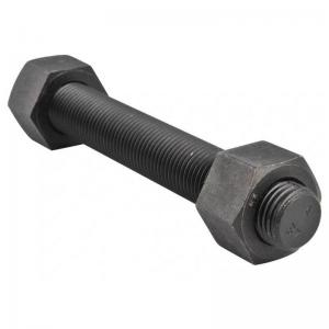 Black Finish Carbon Steel ASTM A193 Gr B7 High Tensile Strength Stud Bar Bolt With A194 2H