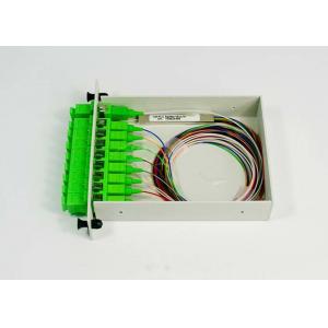 China Compact 1x8 Fiber Optic PLC Splitter Customized Color Low Insertion Loss supplier
