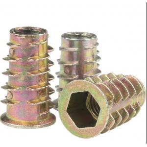 Zinc Plated Steel Furniture Wood Insert Nut Screw Threaded Insert Nut Grade 4.8 8.8