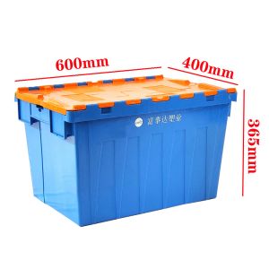 China Stackable Heavy Duty Plastic Moving Crate With Lid for sale