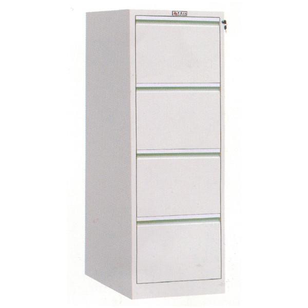4 Drawer Metal Filing Cabinet Flat Packed Structure Powder Coating Finish