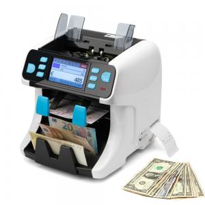 China FMD-985 denomination mix value counter currrency currency counting machine two pocket banknote sorting machine dual CIS supplier