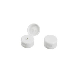China PP Plastic 32mm White Flip Top Cap for Cosmetic Packaging Screw Cap Plastic Lids supplier