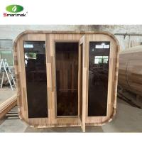 China Cube Outdoor Dry Sauna Room With Stove, Cedar Sauna For 4-6 persons on sale