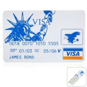 China James Bond Credit Card Lock Pick Set for Locksmith / Learner / Hobbyist Locksmith Tools on sale