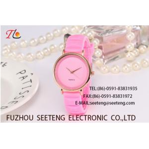 Silicone Watches color customized band Ladies watches silicone strap  with alloy case color strap Delicate fashion watch