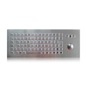 China IP65 Waterproof 304 Stainless Steel Keyboard With 38mm Optical Trackball supplier