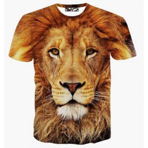 China Fashion Clothing Latest New Lion 3d Tshirt Wholesale Lion 3d T shirt For Men supplier