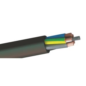 China Black Electrical Flexible Power Cord High Voltage With Copper Conductor supplier