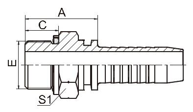 Bsp Male O - Ring Seal Hydraulic Fittings 1 Inch 12211 OEM Service