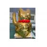 China Outdoor Large Fiberglass Animal Sculpture Gold Lucky Cat Statue wholesale