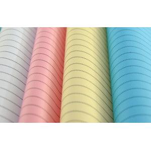 5mm Stripe Polyester ESD Fabric Antistatic 2 / 3 Twill 75D X 75D