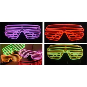 China Plastic Glowing El Wire Glasses For Party  supplier