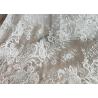 Embroidered Floral Sequin Tulle Lace Fabric For Bridal Couture Polyester Nylon