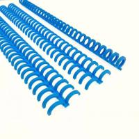 China Blue ABS PP Plastic Ring Spiral Plastic Binding Clip For Folder Notebook on sale