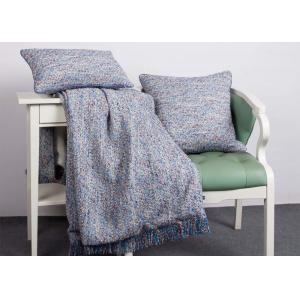 Elegant Decorative Pillow Covers , 100% Polyester Blue Throw Pillows For Couch
