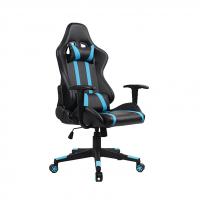 PU Synthetic Blue High Back Swivel Gaming Chair 100mm Gas Lift