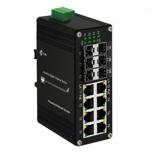 China Industrial PoE Ethernet Switch 8 Port PoE + 10G SFP DIN Rail Mount supplier