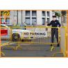 China Temporary Flat Feet Galvanized Crowd Control Barrier Iron Tube Customized Size wholesale