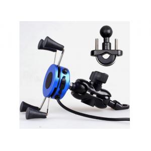 China Aluminium Alloy Motorcycle Handlebar Phone Mount For 3.5-6 Inch Screen supplier