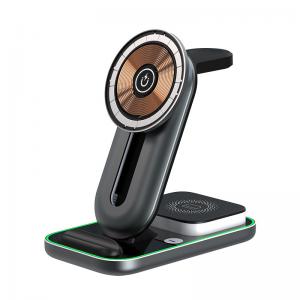 China ABS PC Wireless Phone Holder 4 In 1 Magnetic Wireless Charger For Phone supplier