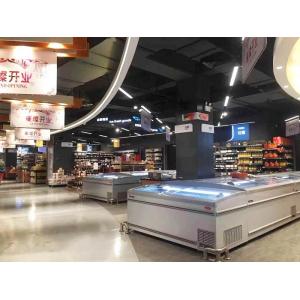 Commercial Large Glass Display Showcase / Island Display Freezer 2000 * 1080 * 900