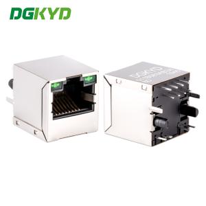 China 16.9MM height Cat5e Rj45 Lan Jack , vertical RJ45 modular jack with magnetic DGKYD511B083AB3A8D wholesale