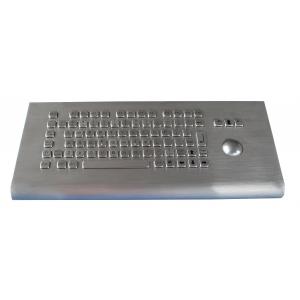 IP65 waterproof mountable stainless steel kiosk metal keyboard with trackball