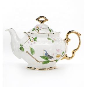 Ceramic Chinese Teapot  Kettle Floral Design Teapot Large Capacity For Afternoon Tea