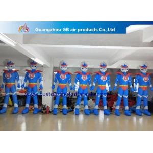 Advertising Oxford Cloth Blue Inflatable Superman With Blower 3m High