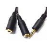 Gold Plated Y Splitter Cable / Audio Video Cable Right Angle 3.5 Mm Diameter