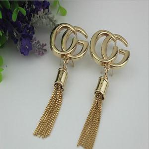 China Handbag hardware accessories gold zinc alloy letters logo metal end cap with tassel wholesale