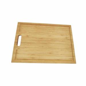 China 3 Compartments Bamboo Bread Cutting Board Non Slip 350*250*15mm With Juice Grooves supplier