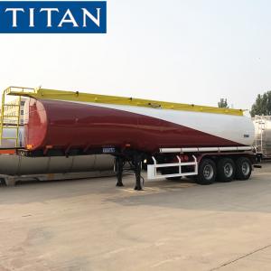 China 40000 liters 45000 liters fuel tanker trailer with single tire for sale supplier