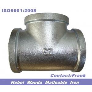 galvanized malleable iron tee BS thread,NPT thread