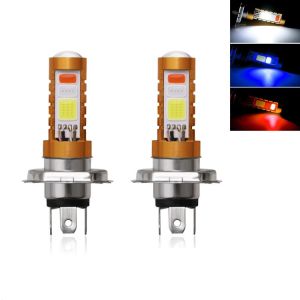 China 3 rojo azul blanco de la linterna H4 H6 80W P15D BA20D de la MAZORCA LED de los colores supplier