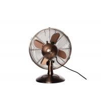 China 16 inch oscillating desk cooling fan retro antique 3 speed oil rubber bronze on sale