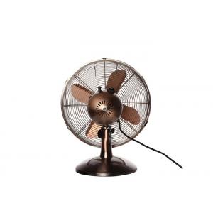 China 16 inch oscillating desk cooling fan retro antique 3 speed oil rubber bronze supplier
