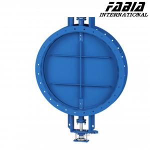 China 50mm 400mm 300mm Carbon Steel Flanged Ventilation Butterfly Valve supplier