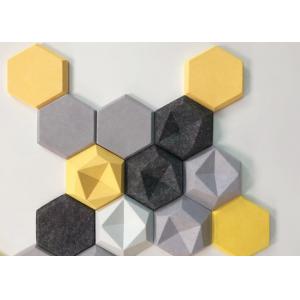 Decorative Odorless Honeycomb Acoustic Felt Wall Tiles fade resistant