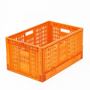 PE/PP Collapsible Hard Plastic Storage Fruit Crates for Organized Supermarket Storage