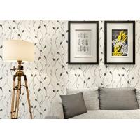 China Leaf Pattern Embossed Vinyl Modern Removable Wallpaper Contemporary Wall Coverings on sale