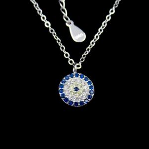 China Fashion 925 Sterling Silver Mens Chain , Single Cubic Zirconia Necklace supplier