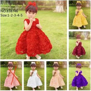 Knee Length Princess Dress Up Clothes Pink Blue White Red Purple