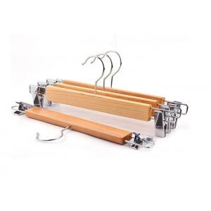 China Length 300 Bulk Wooden Skirt Retail Clothes Hangers Recyclable For Retail Store supplier